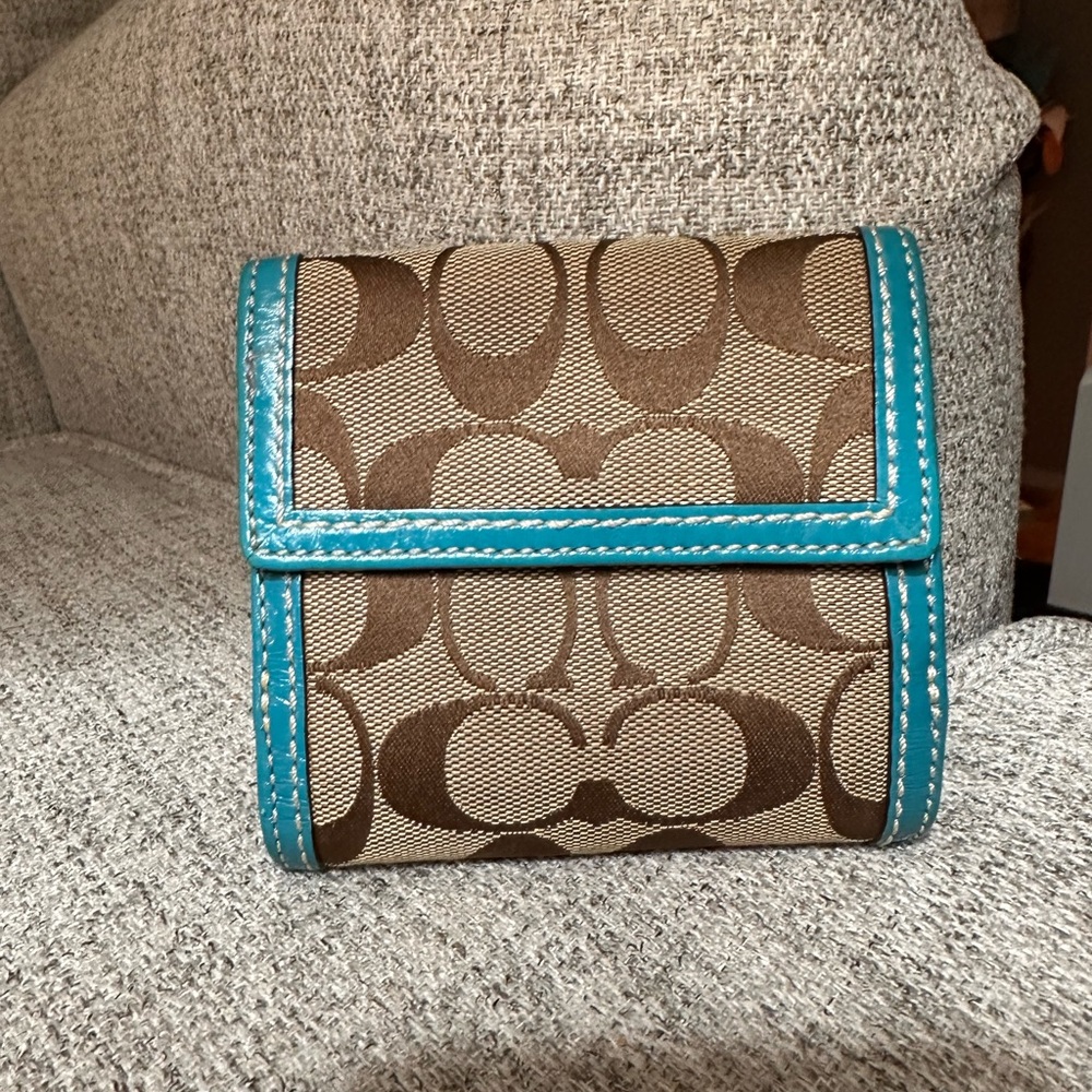 Coach Turquoise/Teal Wallet